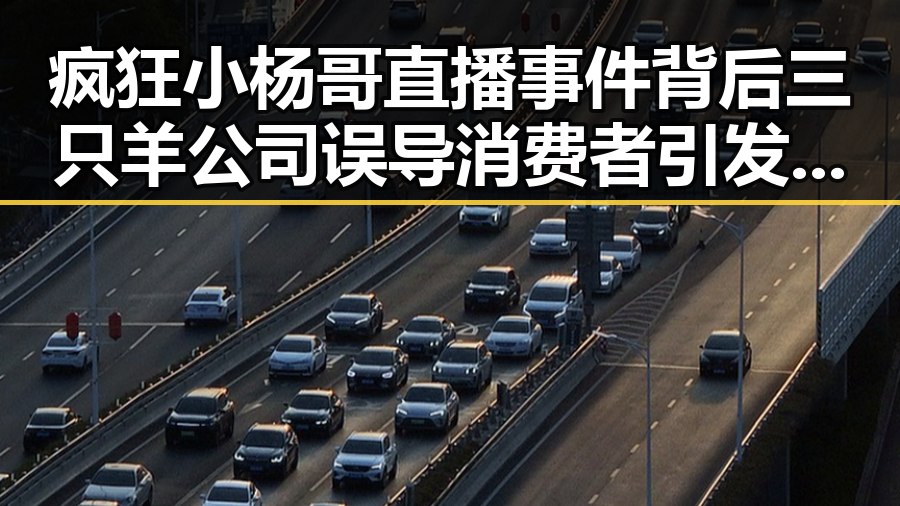 疯狂小杨哥直播事件背后三只羊公司误导消费者引发巨大震动